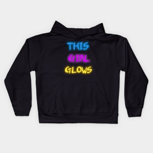 This girl glows funny gift idea Kids Hoodie